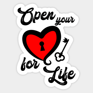 T-shirt Open your heart for life Sticker